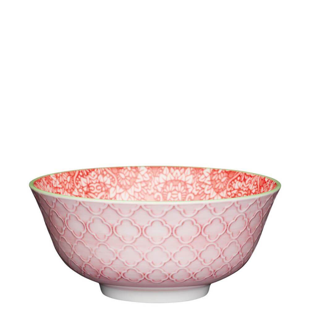 KitchenCraft Red & Pink Victorian Style Print Multi Use Bowl